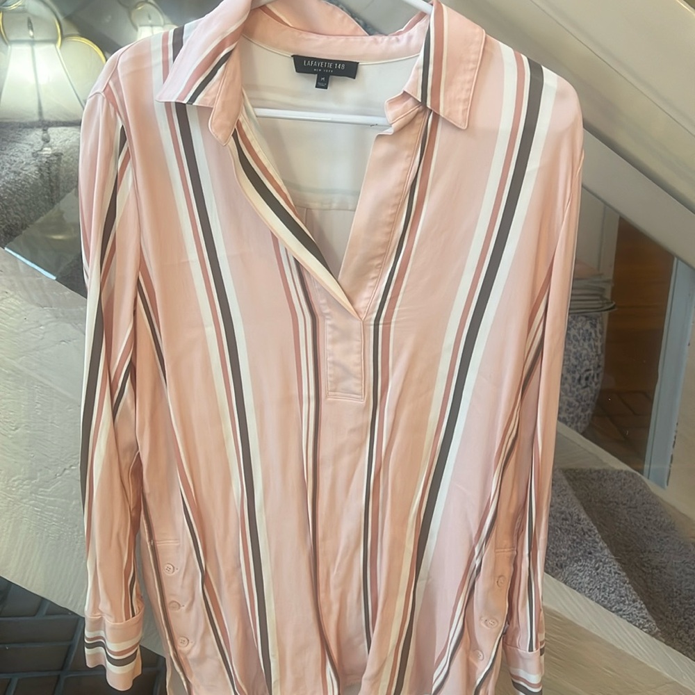 Lafayette classic long shirt blouse M